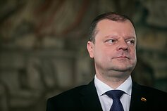 Spaudos konferencija po rinkimų pirmo turo. Saulius Skvernelis Spaudos konferencija po rinkimų pirmo turo. Saulius Skvernelis
