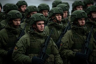 Lithuanian military parade in Vilnius
