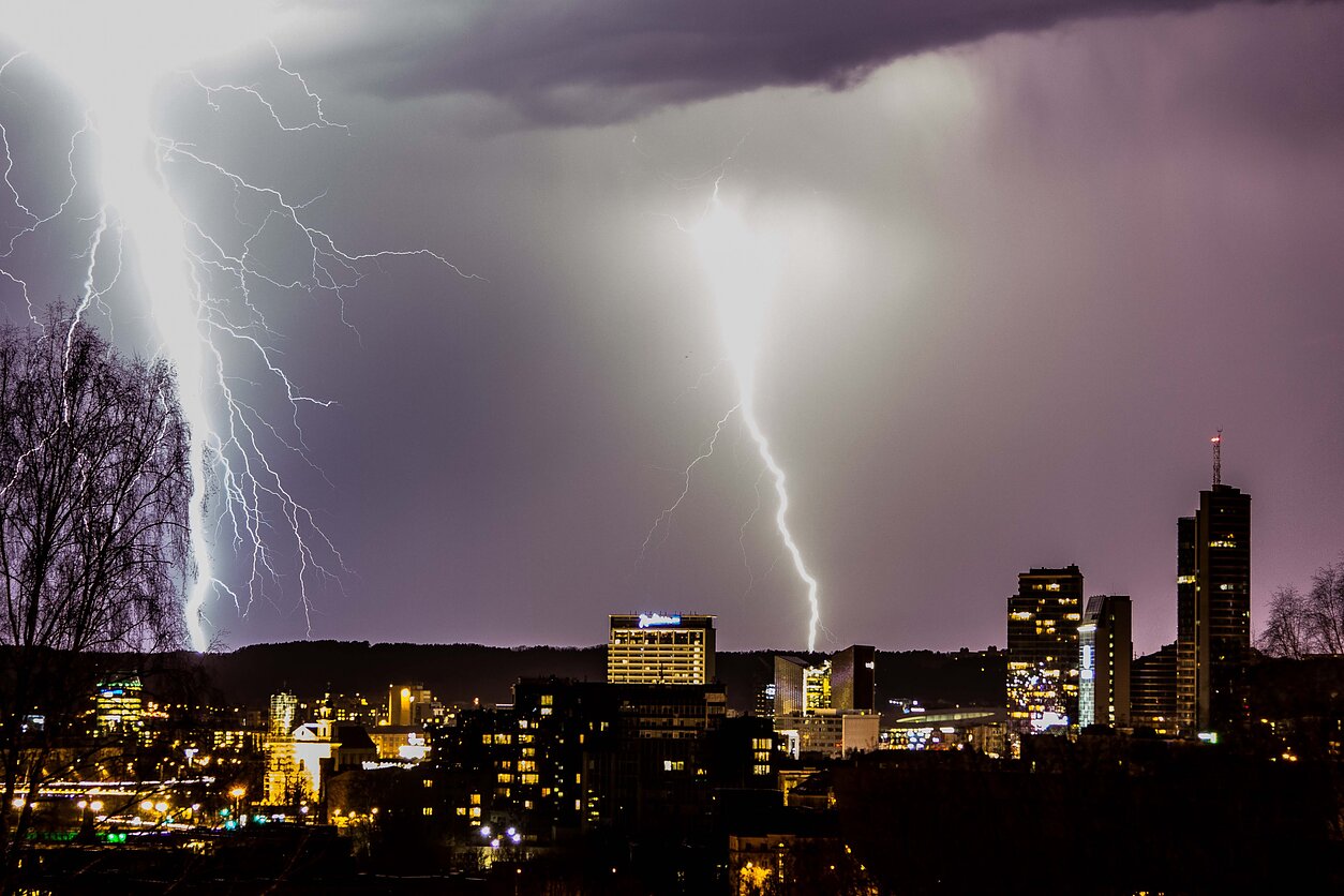 Thunderstorm in Vilnius