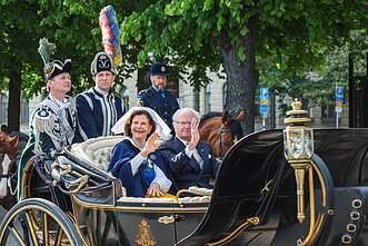 Švedijos karalius Karlas XVI Gustavas ir karalienė Silvija
