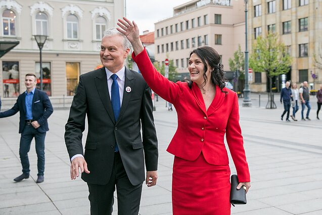 Gitanas Nausėda atvyko į rinkimų štabą
