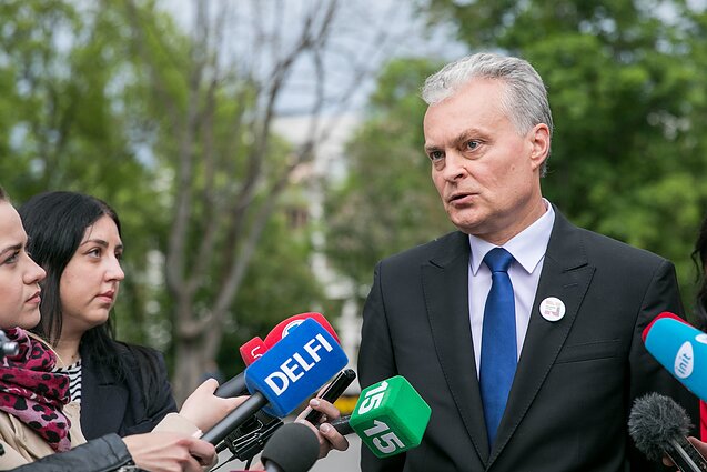 Gitanas Nausėda atvyko į rinkimų štabą