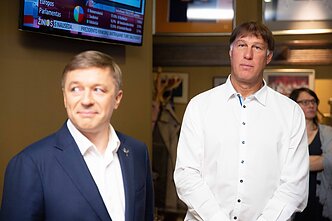 Ramūnas Karbauskis ir Šarūnas Marčiulionis