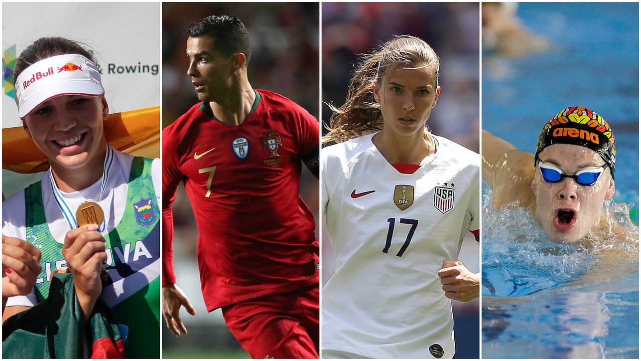 Milda Valčiukaitė, Cristiano Ronaldo, Tobin heath ir Danas Rapšys Milda Valčiukaitė, Cristiano Ronaldo, Tobin heath ir Danas Rapšys