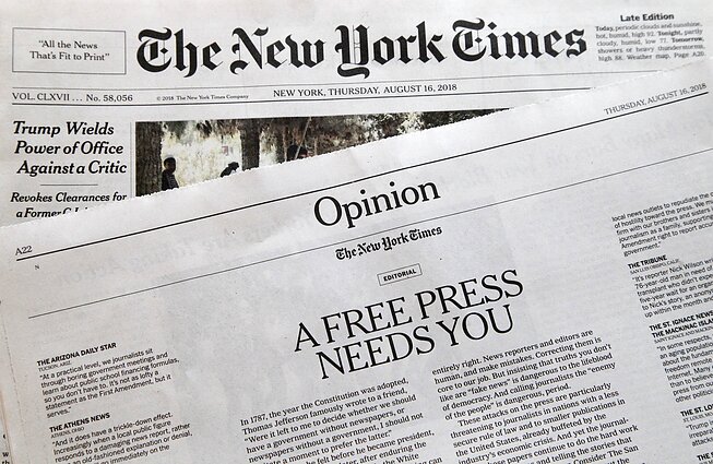 Газета The New York Times Газета The New York Times