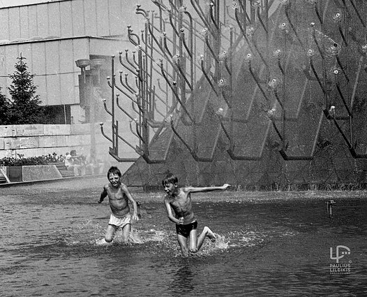 The Seimas fountain in June 1992 The Seimas fountain in June 1992
