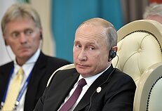 Dmitrijus Peskovas ir Vladimiras Putinas