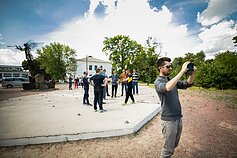 Tourists groups featured numerous languages, including Lithuanian and English