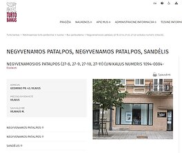 Skelbimas Turto banko svetainėje Skelbimas Turto banko svetainėje