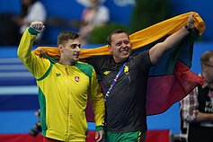 Robert Tvorogal and his coach