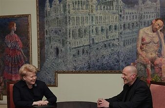 Šarūnas Sauka and President Dalia Grybauskaitė