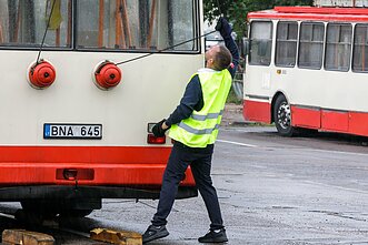 Trolleybus competition in Vilnius