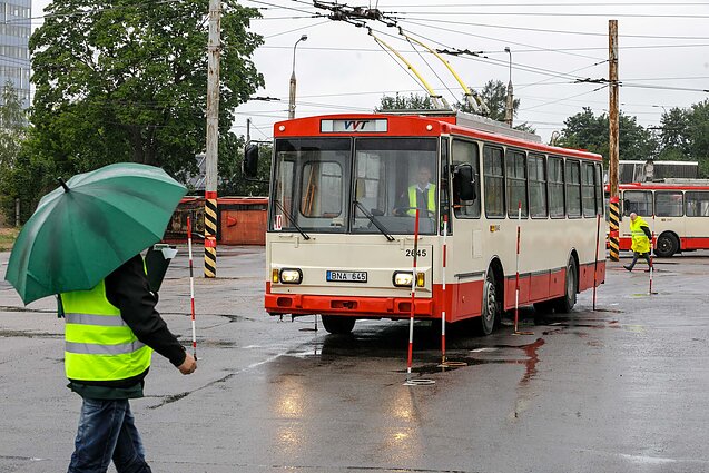 Trolleybus competition in Vilnius