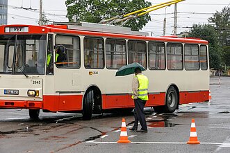 Trolleybus competition in Vilnius