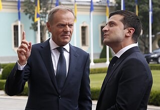 Donald Tusk i Wołodymyr Zełenski