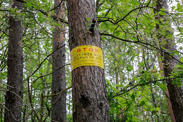 Įspėjimas apie Valstybės sienos apsaugos zoną Įspėjimas apie Valstybės sienos apsaugos zoną