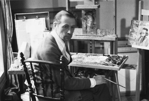 Rafaelis Chvolesas savo studijoje