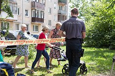 Evacuation of the housing block in Kaunas Evacuation of the housing block in Kaunas