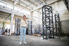 Šioje vietoje bus roboto voro prototipas, kuris didelėse gamyklose padės pernešti ir perkelti medžiagas