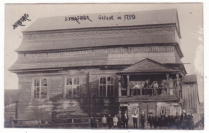 Jurbarko sinagoga apie 1915 metus