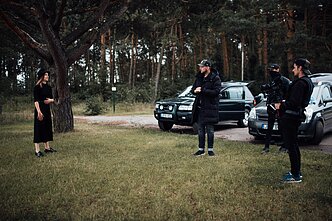 Aleknos ir Otreyos klipo filmavimo akimirka