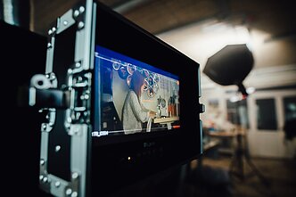 Aleknos ir Otreyos klipo filmavimo akimirka