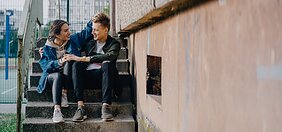 Aleknos ir Otreyos klipo filmavimo akimirka