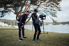 Aleknos ir Otreyos klipo filmavimo akimirka