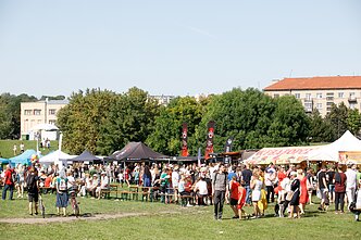 An outdoor festival in Lithuania.