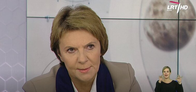 Dienos tema. Viešbučių ir restoranų asociacijos prezidentė Evalda Šiškauskienė: gerai, kad valdančiųjų ir verslo diskusija apskritai prasidėjo (su vertimu į gestų k.)