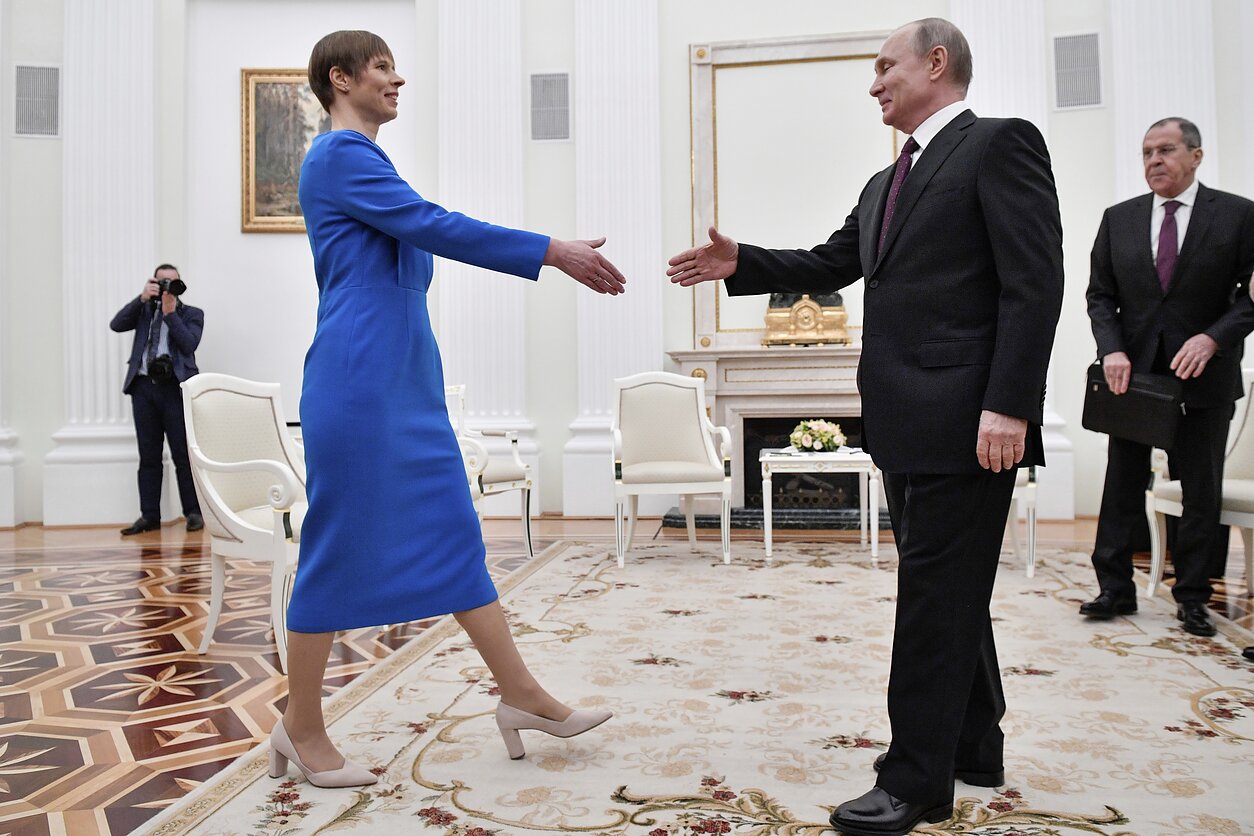 Kersti Kaljulaid met with Vladimir Putin in April 2019