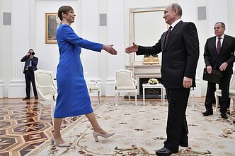 Kersti Kaljulaid and Vladimir Putin