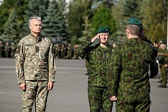 Lithuanian President Gitanas Nausėda visited the main military base in Rukla on September 17, 2019 Lithuanian President Gitanas Nausėda visited the main military base in Rukla on September 17, 2019