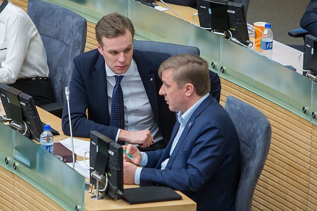 Gabrielius Landsbergis ir Ramūnas Karbauskis