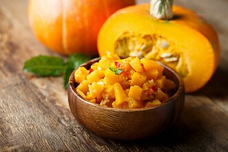 Moliūgų čatnis su imbierais