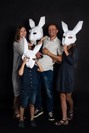 Aistė Ruzgienė su šeima