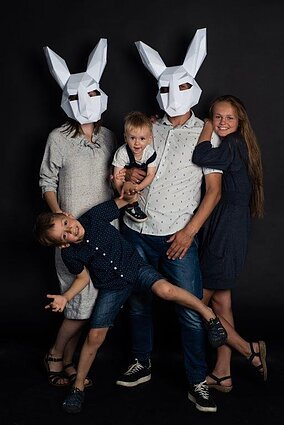 Aistė Ruzgienė su šeima