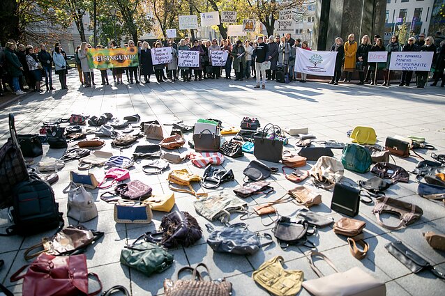 Socialinių darbuotojų protesto akcija