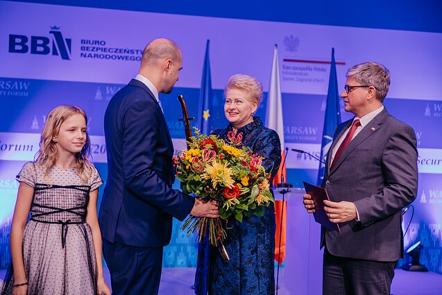 Dalia Grybauskaitė accepted the Knight of Freedom Award Dalia Grybauskaitė accepted the Knight of Freedom Award