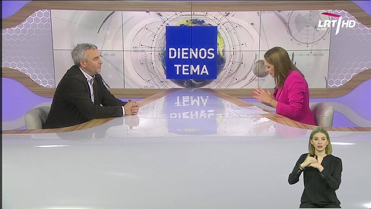 Dienos tema (su vertimu į gestų k.)