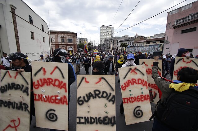 Protestai Ekvadore Protestai Ekvadore