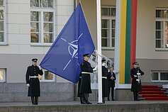 NATO and Lithuanian flags
