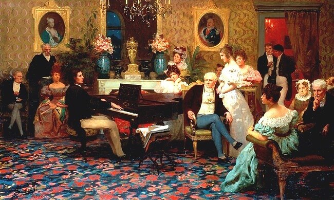 Chopin Playing the Piano in Prince Radziwill's salon