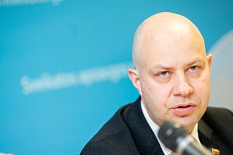 Sveikatos apsaugos ministerijos spaudos konferencija. Aurelijus Veryga