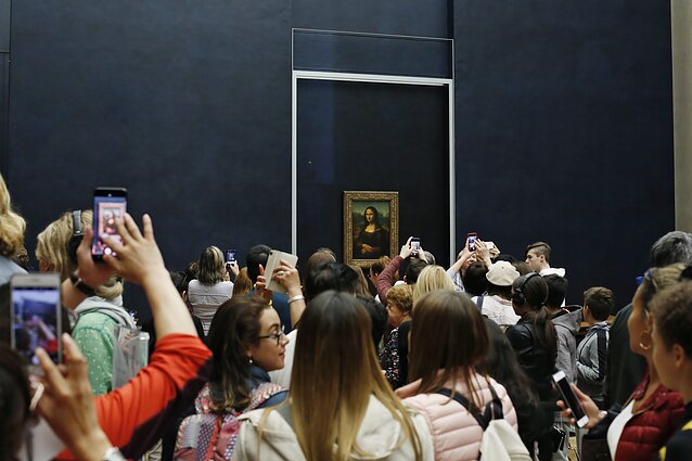 Leonardo da Vinci paroda Luvre 