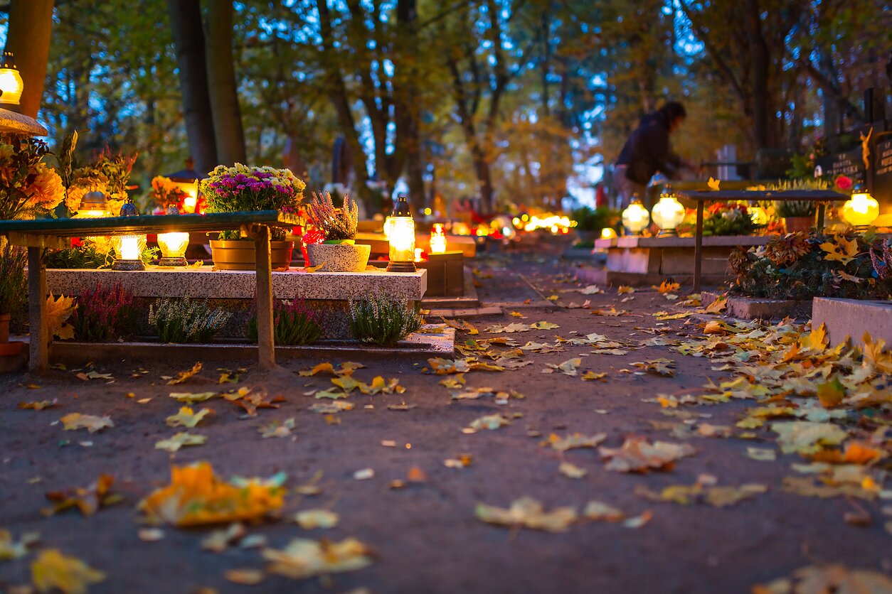 Candles in a cemetery Candles in a cemetery