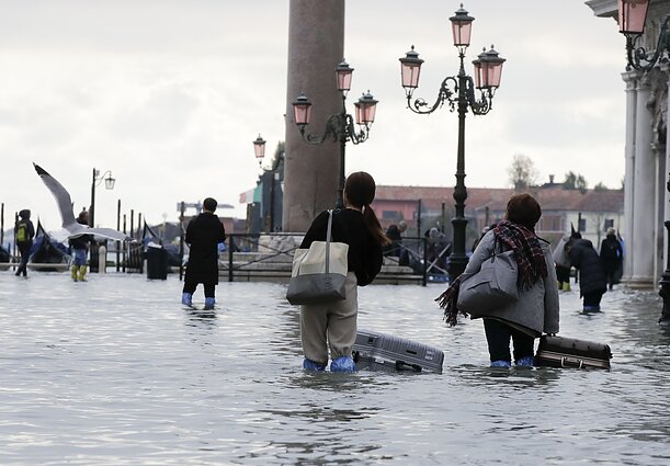 Venecijoje dėl potvynių paskelbtas aukščiausio lygio pavojus