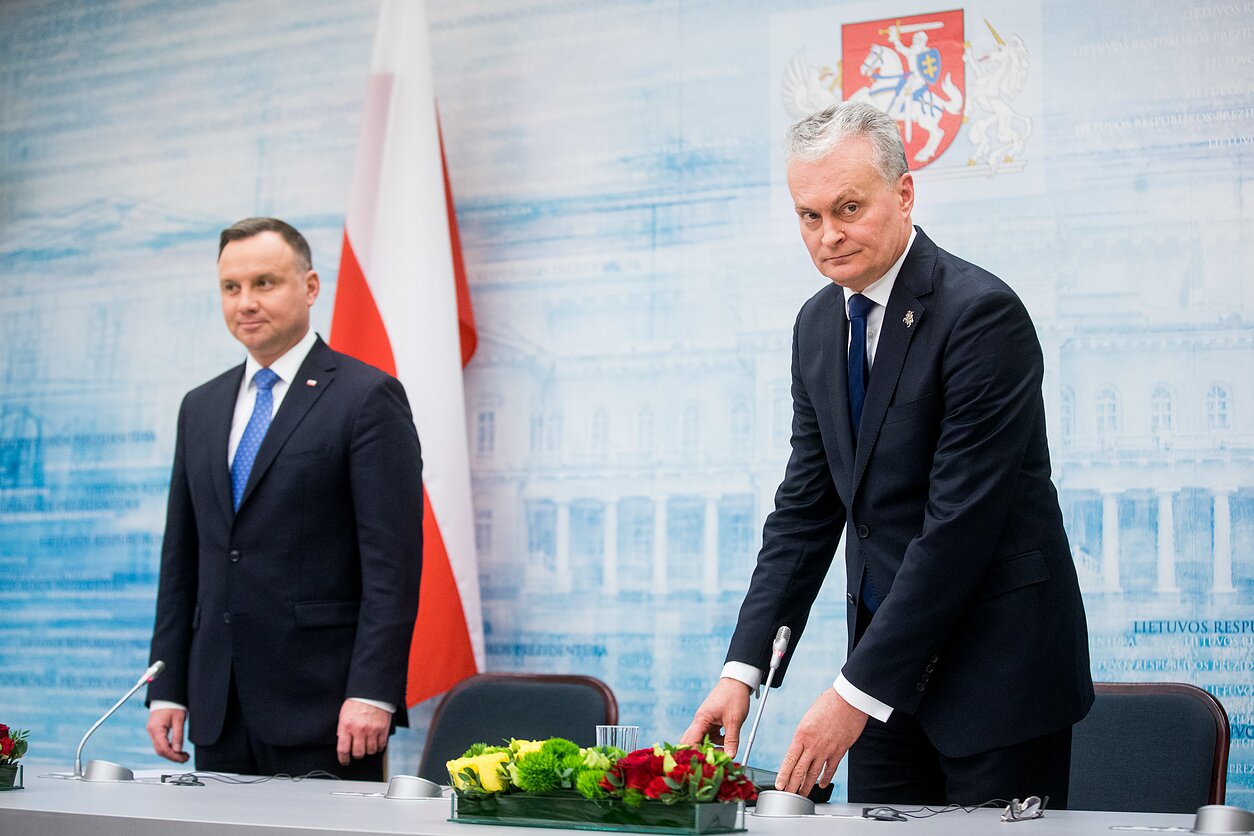 Polish President Andrzej Duda and his Lithuanian counterpart Gitanas Nausėda, November 2019.