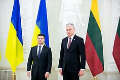 Vilniuje susitinka Gitanas Nausėda ir Volodymyras Zelenskis