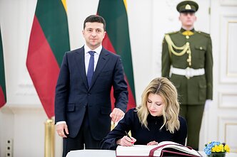 Vilniuje susitinka Gitanas Nausėda ir Volodymyras Zelenskis